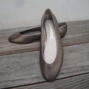 Pinwheels Shoes Pewter Dress Ballet Style Slip-on Michelle 5.5